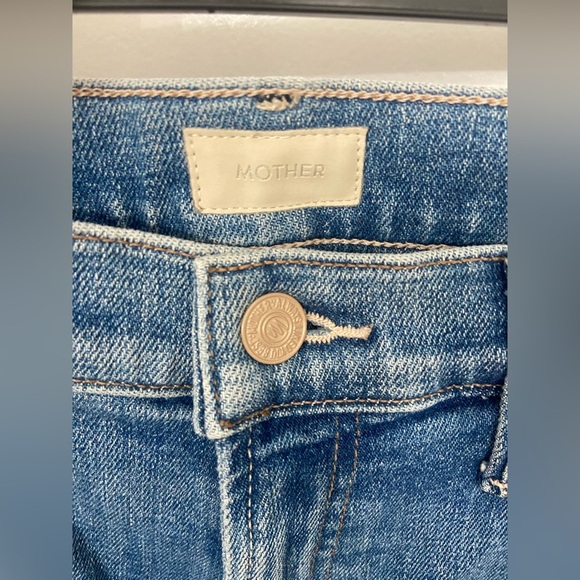NWT MOTHER The Insider Step Fray Promises to Keep Blue Size 30 - Picture 3 of 9